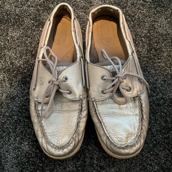 Sperry Top Sider Shoes Gold Metalic  Womens Size 11 M - Picture 1 of 5